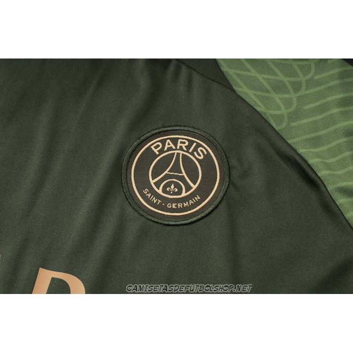 Chandal del Paris Saint-Germain Jordan 24-25 Manga Corta Verde - Pantalon Corto